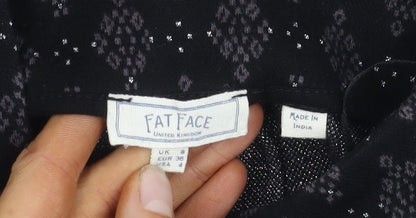 Fat Face Women's Black Pencil Skirt Size 8 Geometric