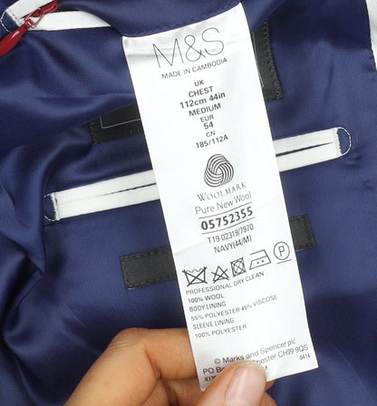 Mens UK Size 44 Marks and Spencer Regular Blue Suit Jacket