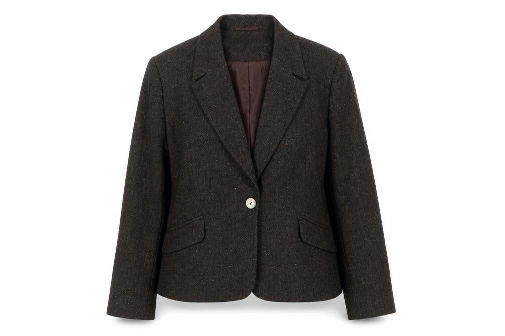 Womens UK Size 16 Marks and Spencer Petite Brown Blazer