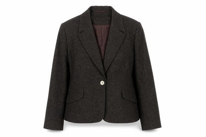 Womens UK Size 16 Marks and Spencer Petite Brown Blazer