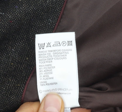 Marks and Spencer Women's Petite Blazer, Size 16, Brown