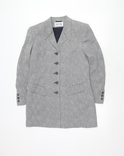 Eugen Klein Women's Grey Herringbone Blazer, Size 8