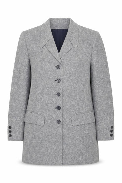 Eugen Klein Women's Grey Herringbone Blazer, Size 8
