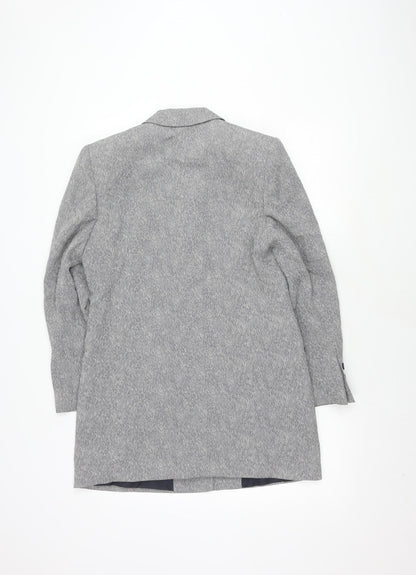 Eugen Klein Women's Grey Herringbone Blazer, Size 8