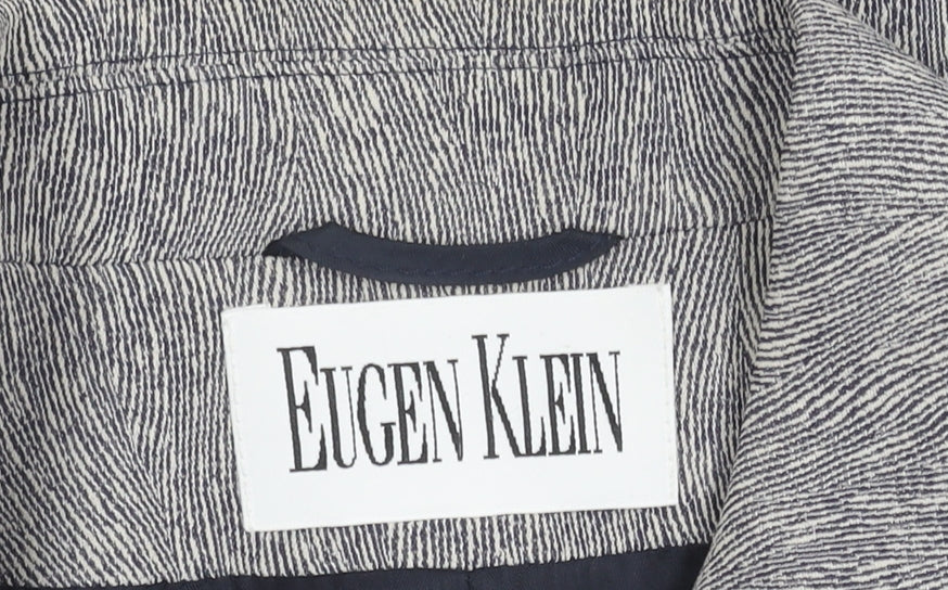 Eugen Klein Women's Grey Herringbone Blazer, Size 8