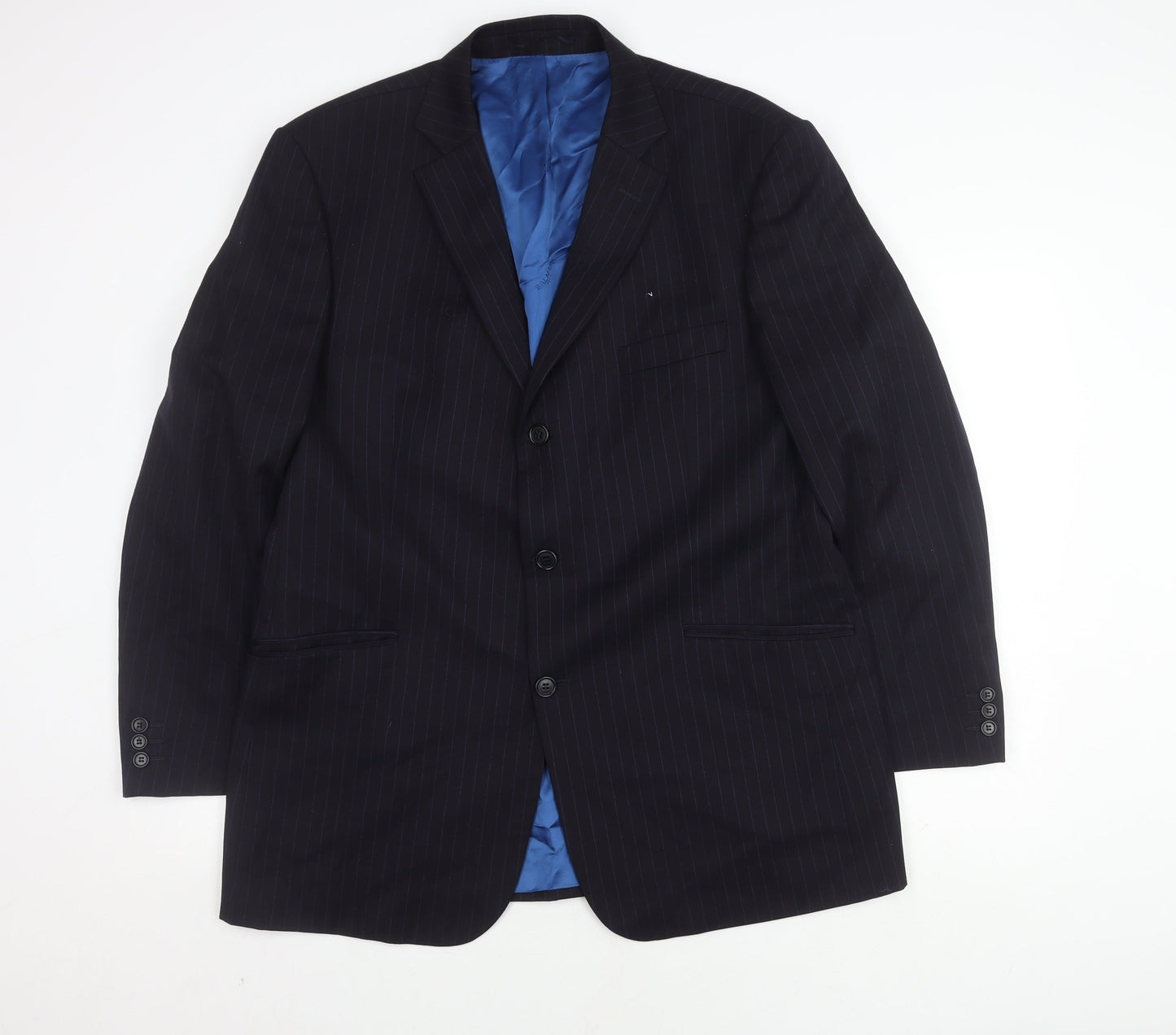 Balmain Men's Blue Striped Blazer Size 44R