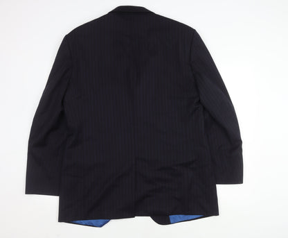 Balmain Men's Blue Striped Blazer Size 44R