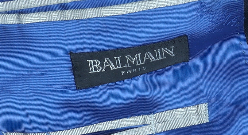 Balmain Men's Blue Striped Blazer Size 44R