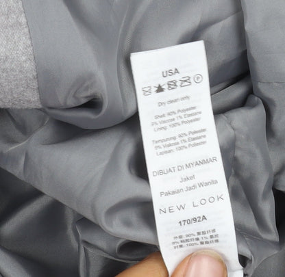 Womens UK Size 12 New Look Grey Basic Jacket