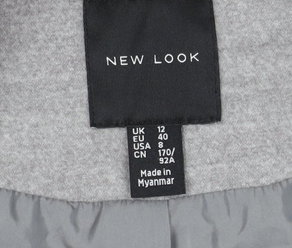 Womens UK Size 12 New Look Grey Basic Jacket