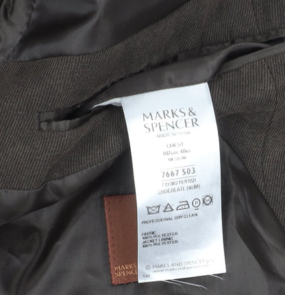 Mens UK Size 40 Marks and Spencer Regular Brown Suit Jacket