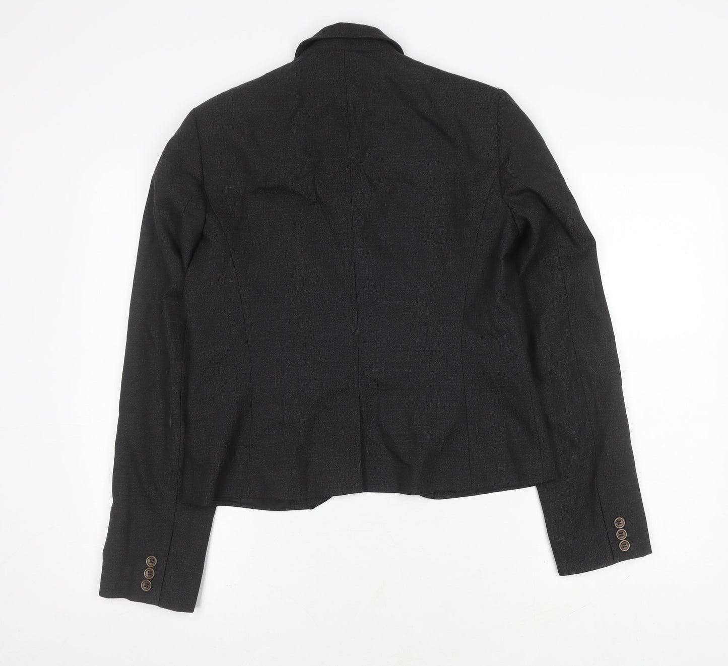 French Connection Women's Black Blazer Size 12 Classic Wool