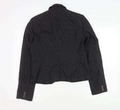 French Connection Women's Black Blazer Size 12 Classic Wool