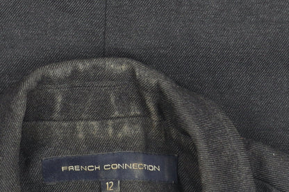 French Connection Women's Black Blazer Size 12 Classic Wool