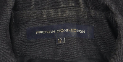 French Connection Women's Black Blazer Size 12 Classic Wool