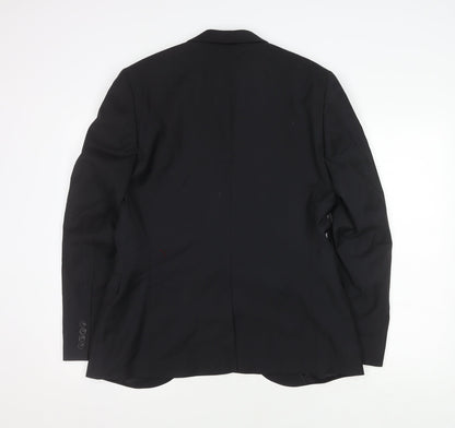Mens UK Size 40 Topman Regular Black Suit Jacket