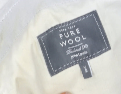 John Lewis Men's Black Wool Trousers - Size 34