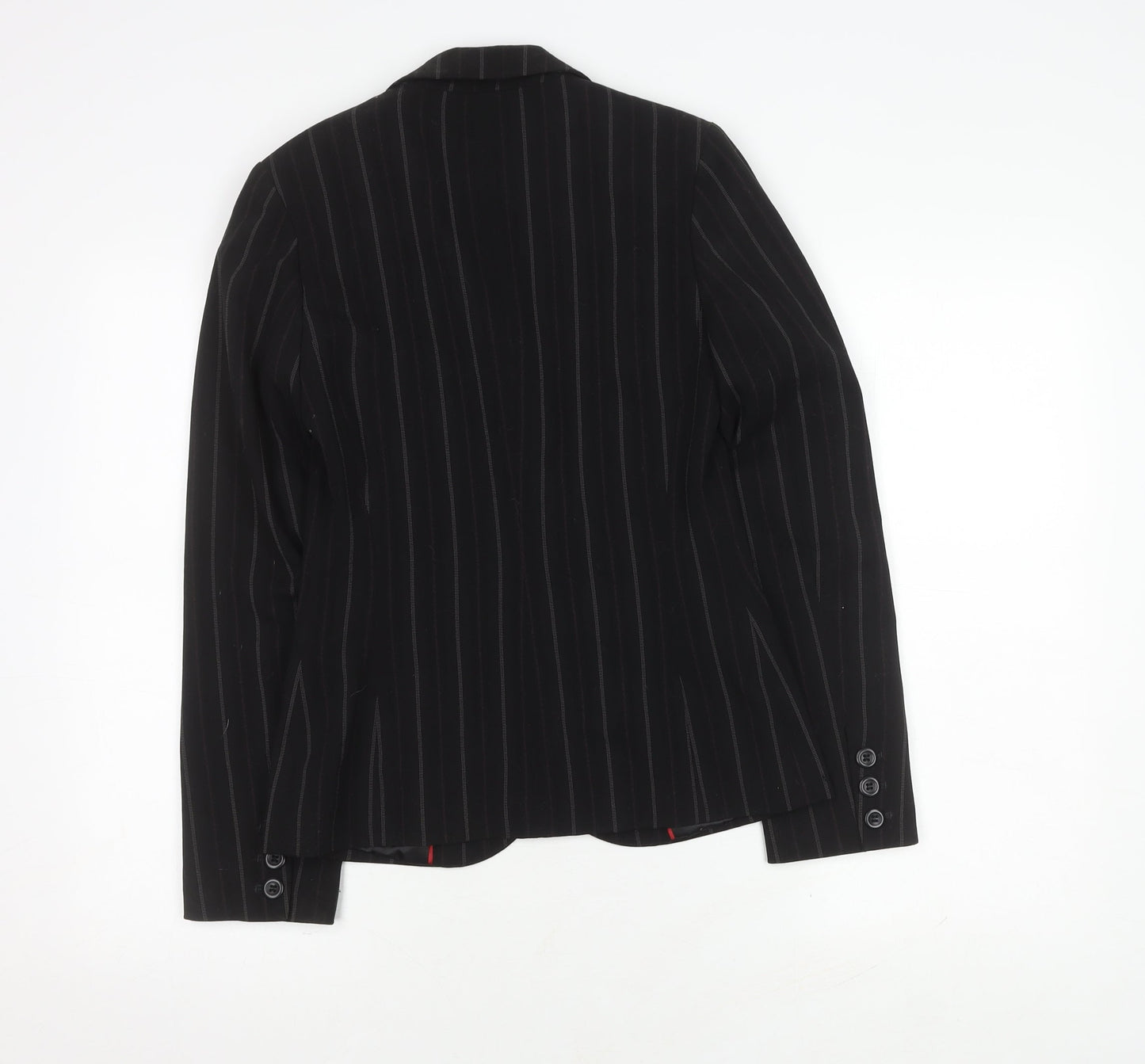 New Look Women's Black Pinstripe Blazer, Size S