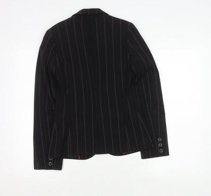 New Look Women's Black Pinstripe Blazer, Size S