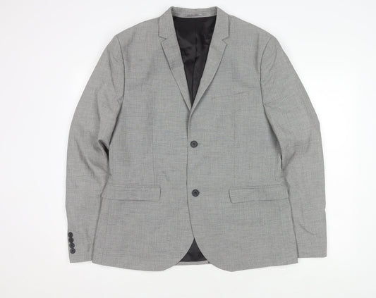 Mens UK Size 44 H&M Regular Grey Suit Jacket