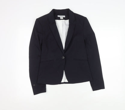 H&M Women's Black Suit Jacket Size 6 Regular Fit