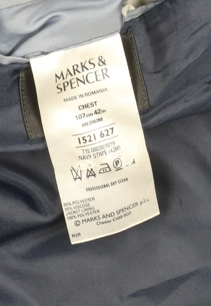 Mens UK Size 42 Marks and Spencer Regular Blue Suit Jacket