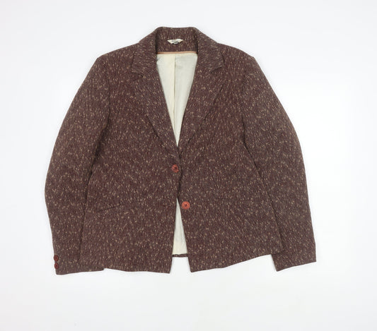 Klass Women's Brown Flecked Blazer, Size 16, Two-Button