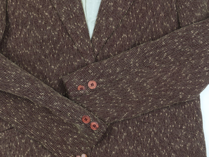Klass Women's Brown Flecked Blazer, Size 16, Two-Button