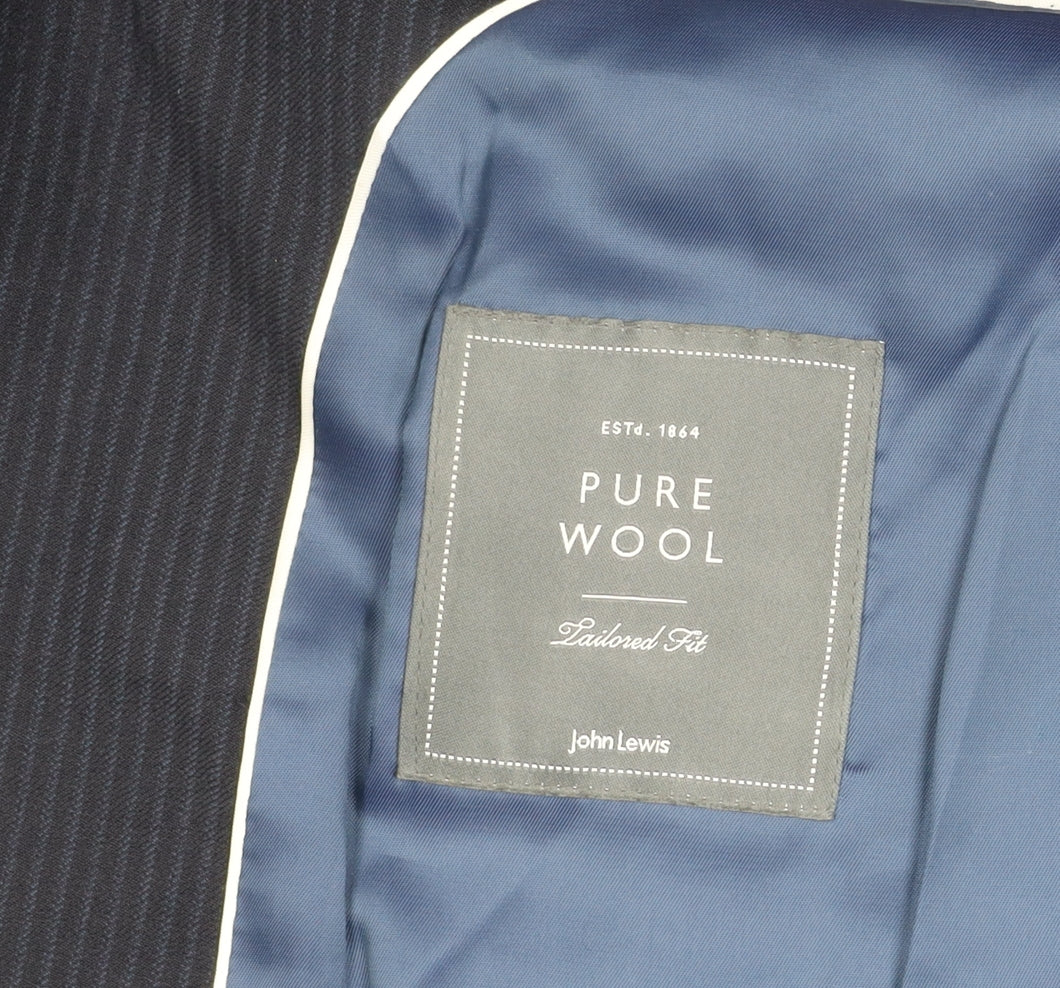 Mens UK Size 40 John Lewis Regular Blue Suit Jacket