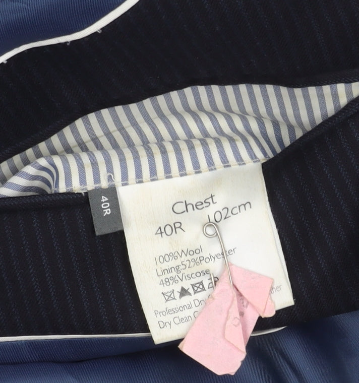 Mens UK Size 40 John Lewis Regular Blue Suit Jacket