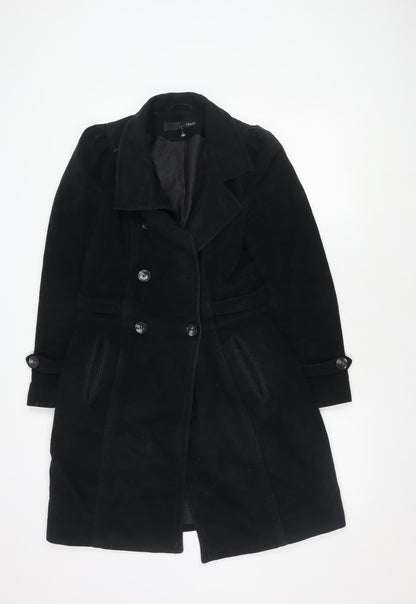 Womens UK Size 8 NEXT Black Overcoat