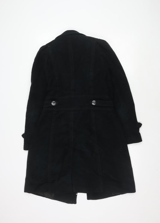 Womens UK Size 8 NEXT Black Overcoat