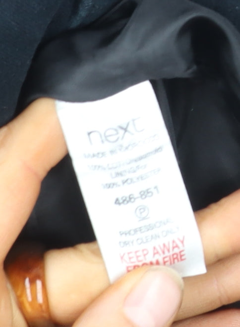 Womens UK Size 8 NEXT Black Overcoat