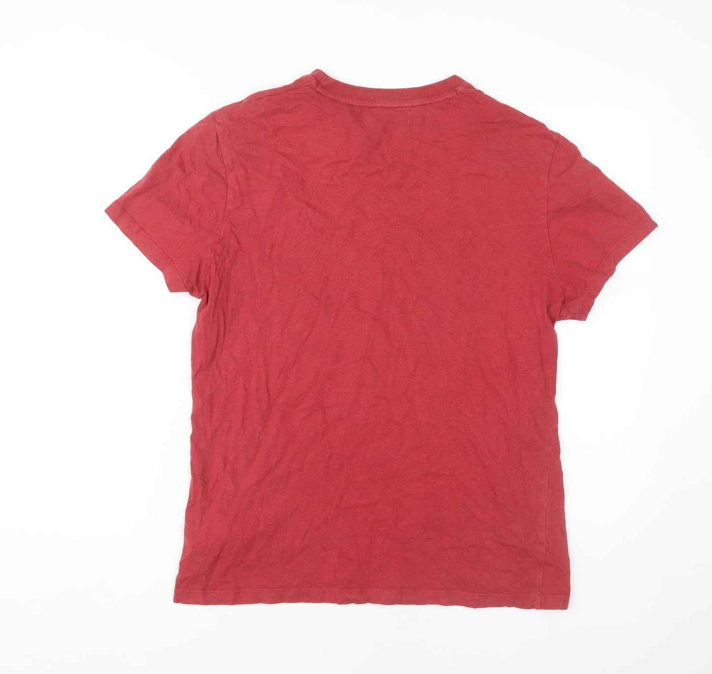 Superdry Men's Red L T-Shirt, Short Sleeve, Classic Style