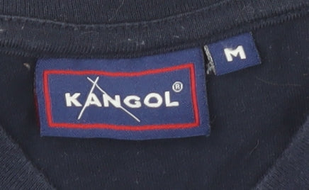 Kangol Men's V-Neck Blue T-Shirt, Size M