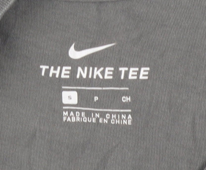 Nike Men's Grey Crew Neck T-Shirt, S, Cotton, Logo