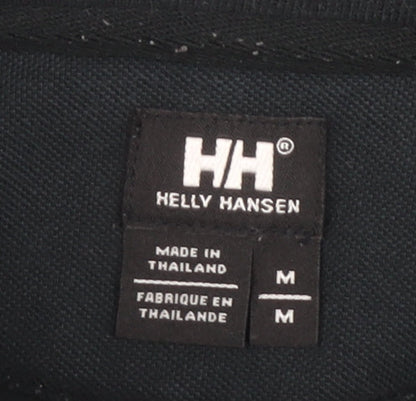 Helly Hansen Men's Black Polo, Medium, Short Sleeve