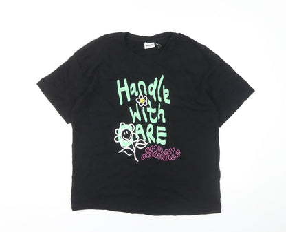Smiley Originals Black M Crew Tee Unisex, Funny Design