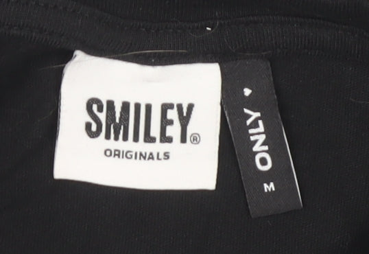 Smiley Originals Black M Crew Tee Unisex, Funny Design