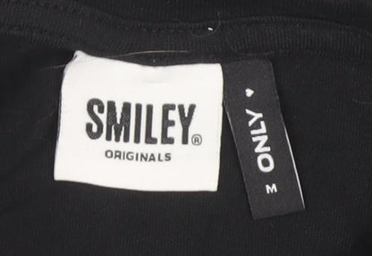 Smiley Originals Black M Crew Tee Unisex, Funny Design