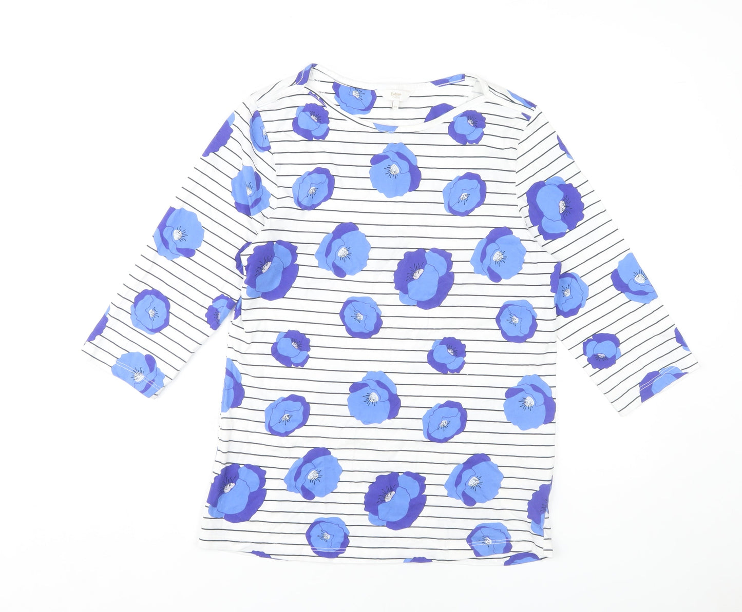 Cotton Traders Women's Multicoloured Floral T-Shirt Size 10