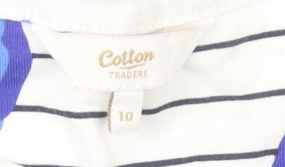 Cotton Traders Women's Multicoloured Floral T-Shirt Size 10