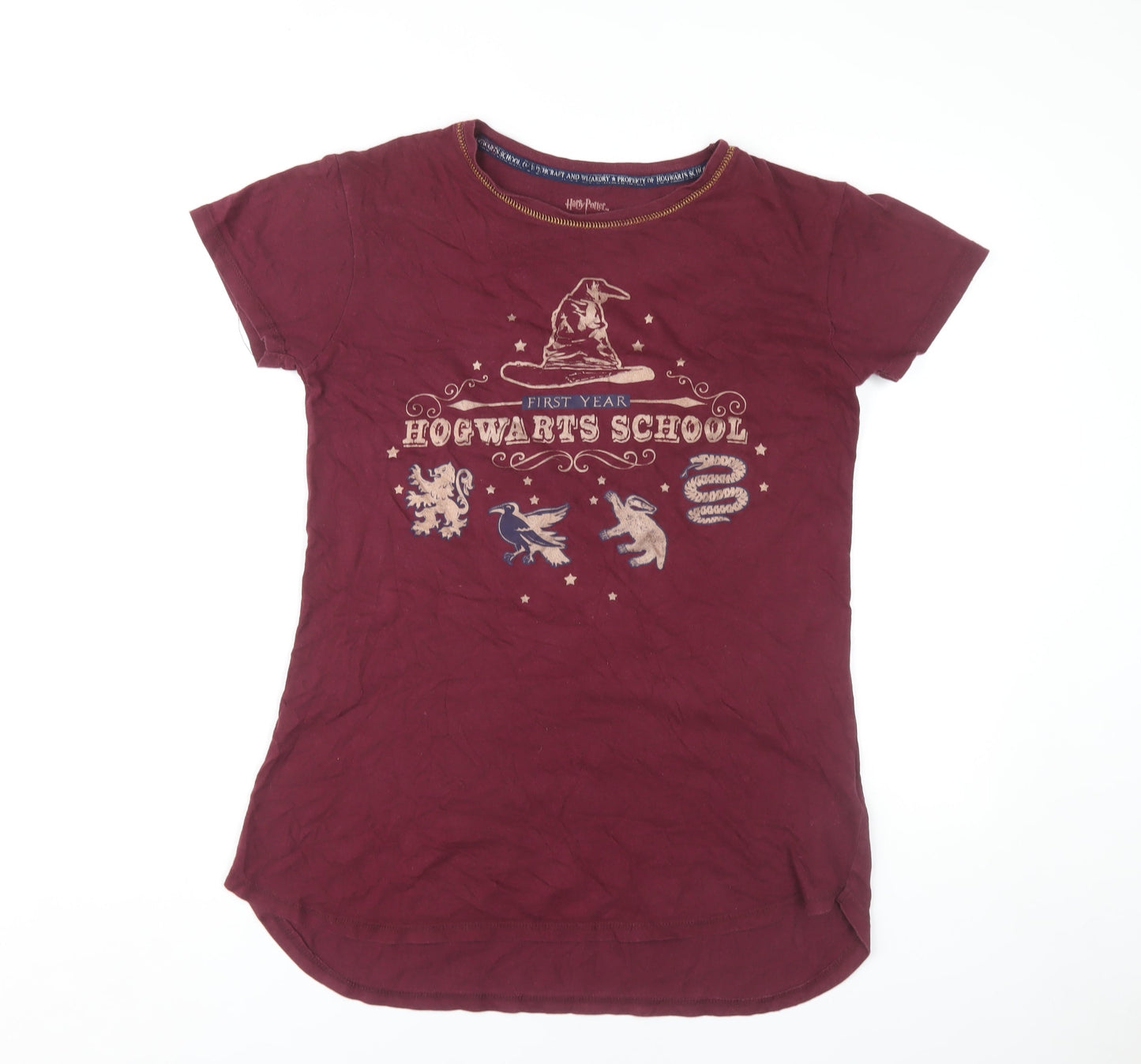 Unisex Adults UK Size S Harry Potter Red  T-Shirt