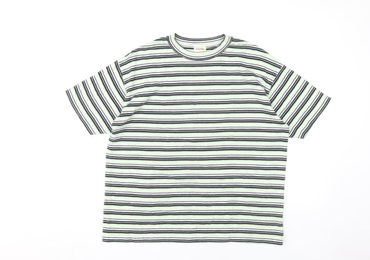 Viyella Unisex Striped T-Shirt, Multicoloured, Large