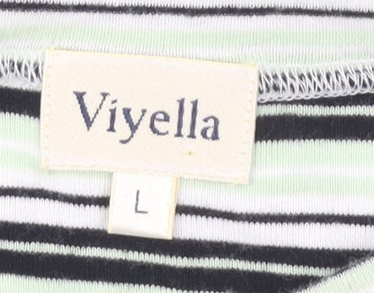 Viyella Unisex Striped T-Shirt, Multicoloured, Large