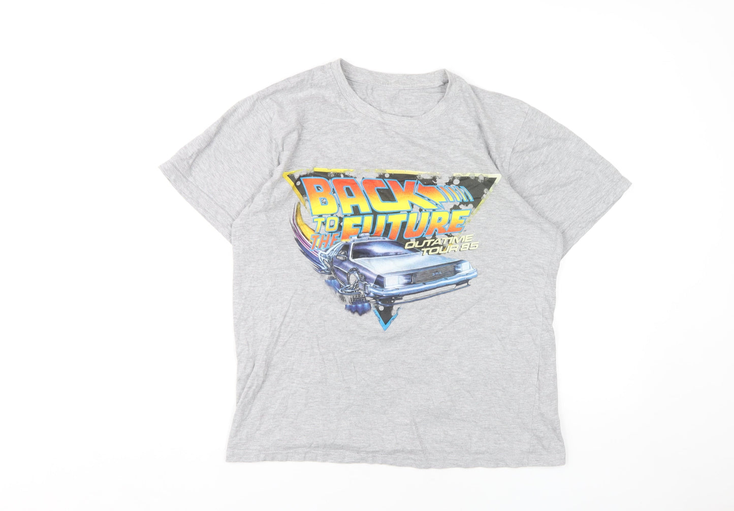 Men's Grey 'Back to the Future' Graphic T-Shirt - S