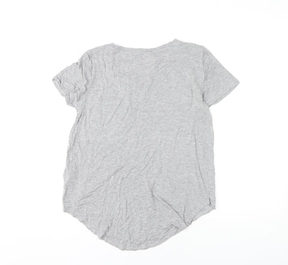 Womens UK Size XS Hollister Grey Basic T-Shirt