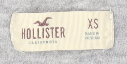 Womens UK Size XS Hollister Grey Basic T-Shirt