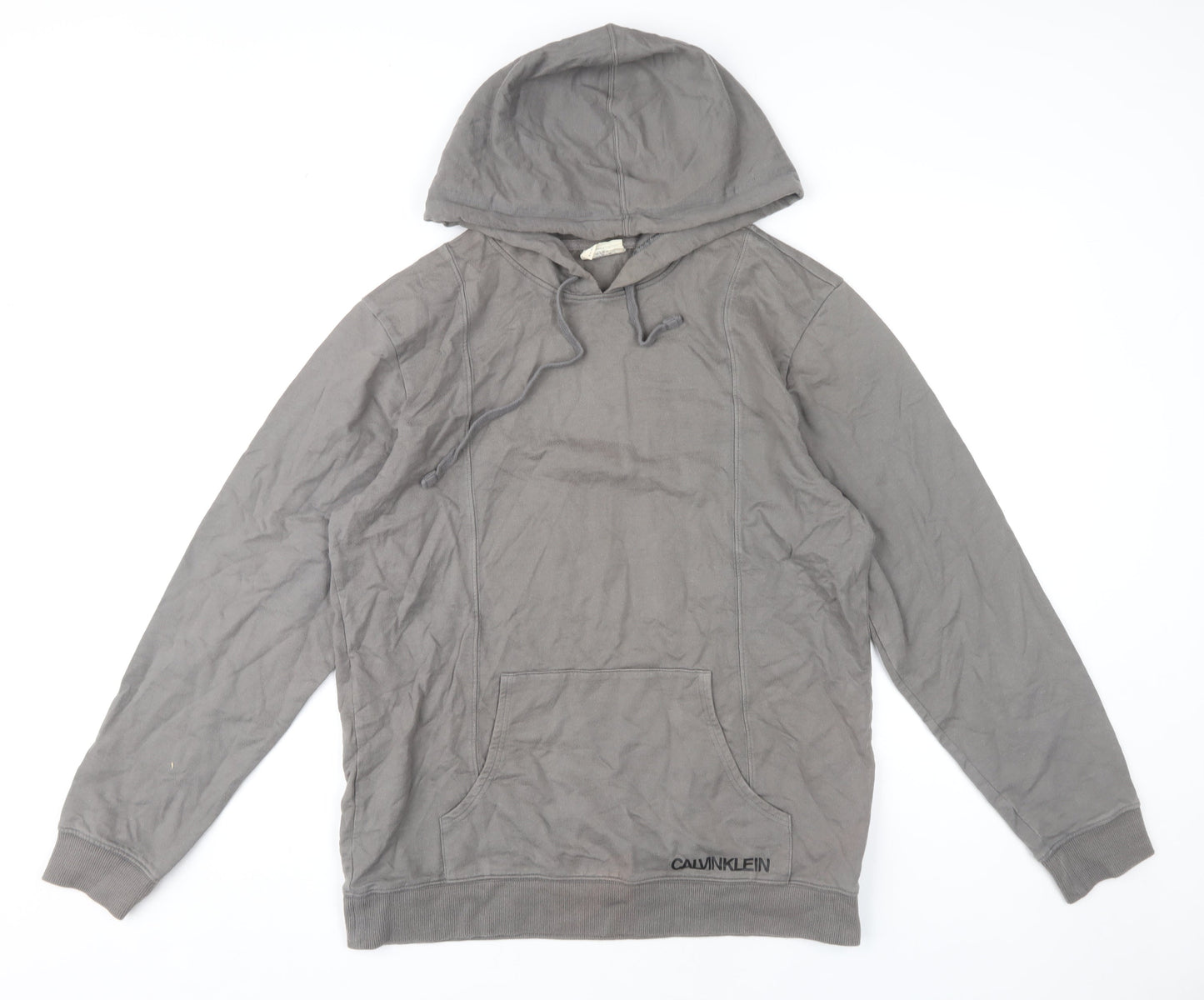 Mens UK Size S Calvin Klein Grey Pullover Hoodie