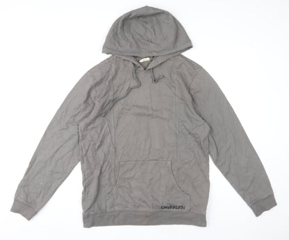Mens UK Size S Calvin Klein Grey Pullover Hoodie